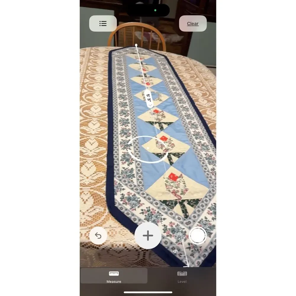Handmade Quilted Tulip Table Runner 16x63 Blue Floral Patchwork Cottagecore